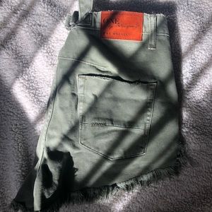 One Teaspoon Olive Green Shorts
